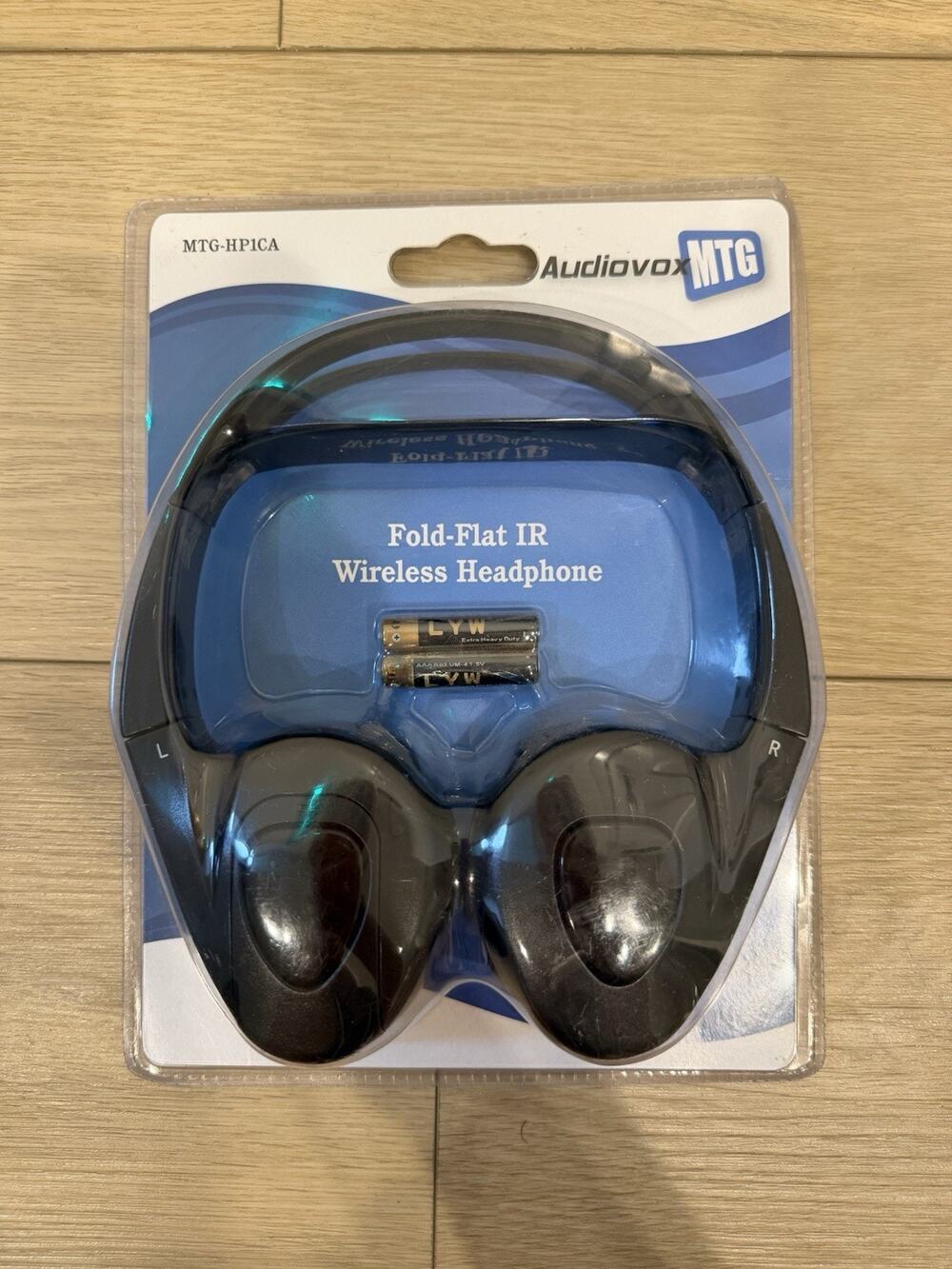 Audiovox Wireless IR Infrared Stereo Headphones For Car DVD Player - Black